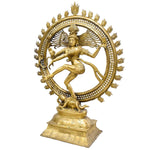 41-Inch Large Brass Nataraja Statue - Dancing Shiva in Fire Arch