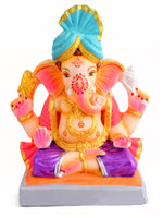 13.5 Inch Gajrup Eco Friendly Ganesha With Pagdi Idol