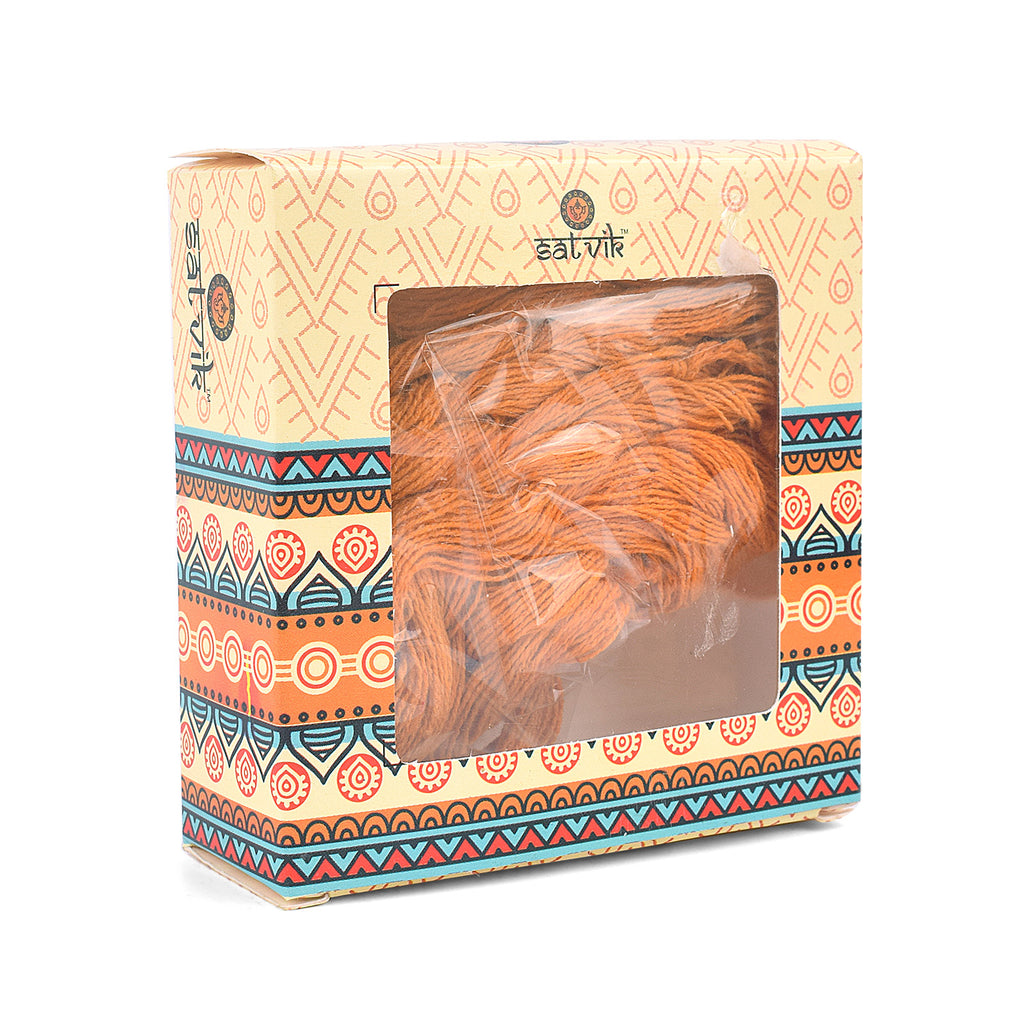 Orange Cotton Janeu Thread (Kesari Janeu) Puja Store Online Pooja Items Online Puja Samagri Pooja Store near me www.satvikstore.in