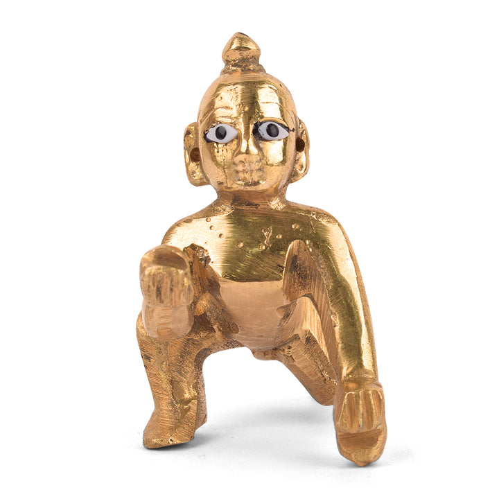 Brass Laddu Gopal Idol (Size 0) Puja Store Online Pooja Items Online Puja Samagri Pooja Store near me www.satvikstore.in