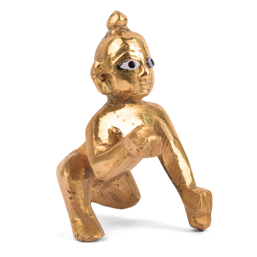 Brass Laddu Gopal Idol (Size 0) Puja Store Online Pooja Items Online Puja Samagri Pooja Store near me www.satvikstore.in