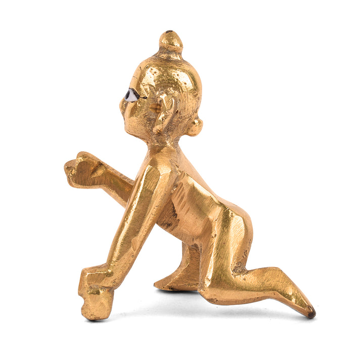 Brass Laddu Gopal Idol (Size 0) Puja Store Online Pooja Items Online Puja Samagri Pooja Store near me www.satvikstore.in