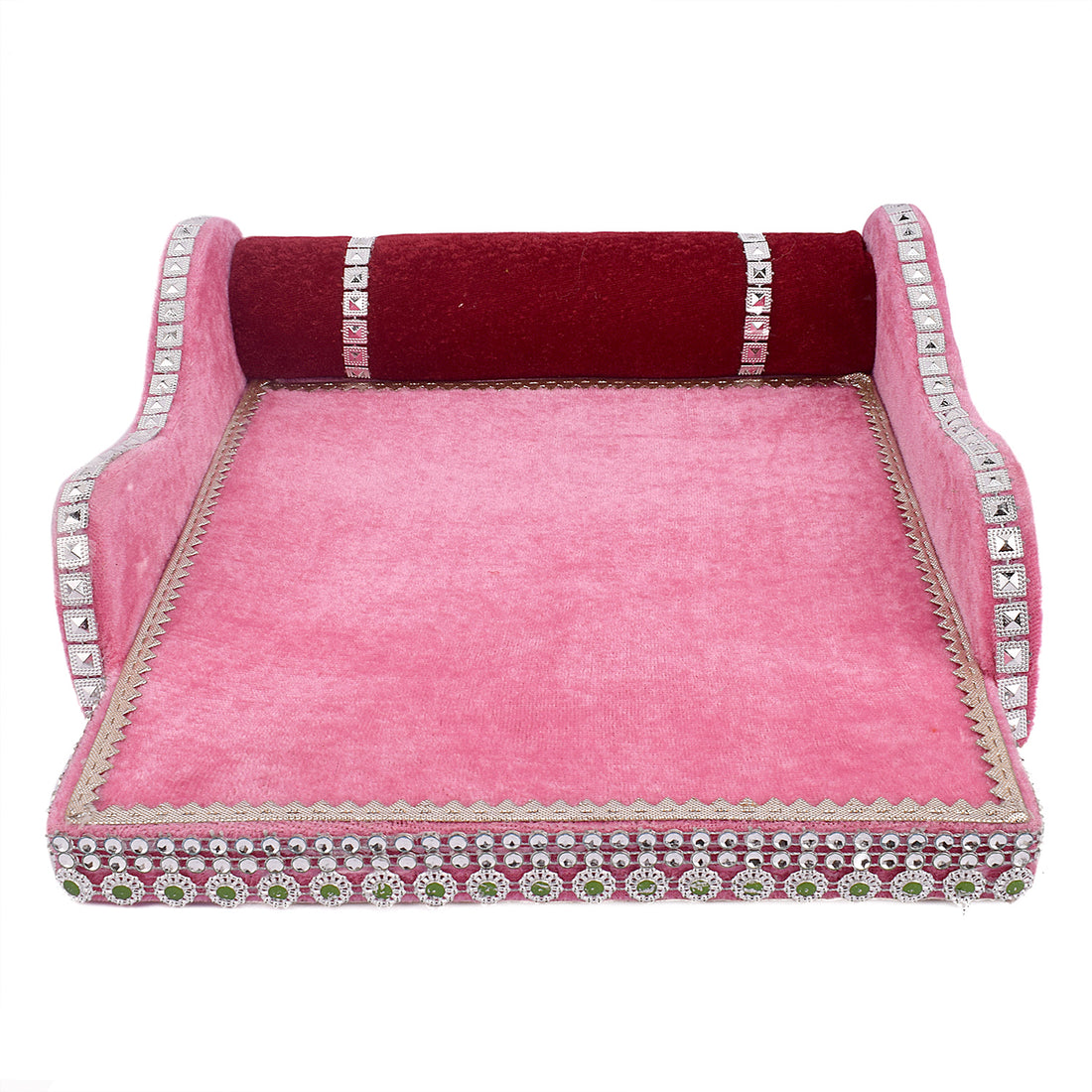 Velvet Treasures: Laddu Gopal's Cherished Bed Large