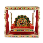 Meenakari Jhula – Singhasan Style Velvet Cradle for Laddu Gopal