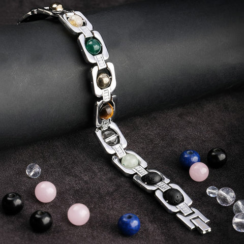 Dhanyog Silver Plated Bracelet Unisex IGP Spiritual Jewelry for Positive Energy and Protection India’s Largest Puja Accessories Brand- www.satvikstore.in