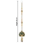 Graceful Lotus with Pearls Door Side Hanging for Festive Decor