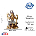 Large Brass Idol of 18.5 Inch Handcrafted Brass Statue of Lord Shiva. Bring divine energy and serenity into your space with this stunning 18.5-inch Brass Statue of Lord Shiva. Expertly crafted from high-quality brass, this statue beautifully depicts Lord Shiva in a powerful yet peaceful stance, symbolizing both strength and tranquility.