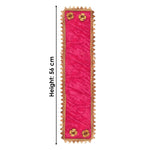 Premium Designer Pink Velvet Ganpati Idol Patka