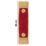 Premium Maroon Velvet Ganpati Idol Patka with Gold Medallion