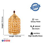 Pure Brass Crystal Glow Chimney Diya