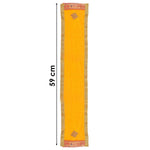 Elegant Yellow Velvet Ganpati Idol Patka with Mirror Embellishment