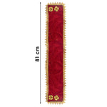 Premium Decorative Maroon Velvet Ganpati Idol Patka