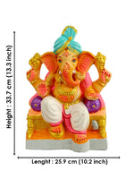 13 Inch Manomay Eco Friendly Ganesha Idol in Raja Pose