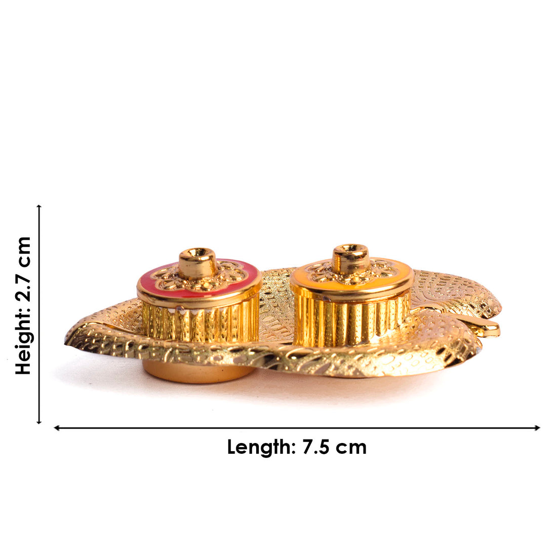 Leaf Shape Kumkum Dispenser for Rituals