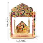 Meenakari Peacock Jhula for Laddu Gopal – Small Size