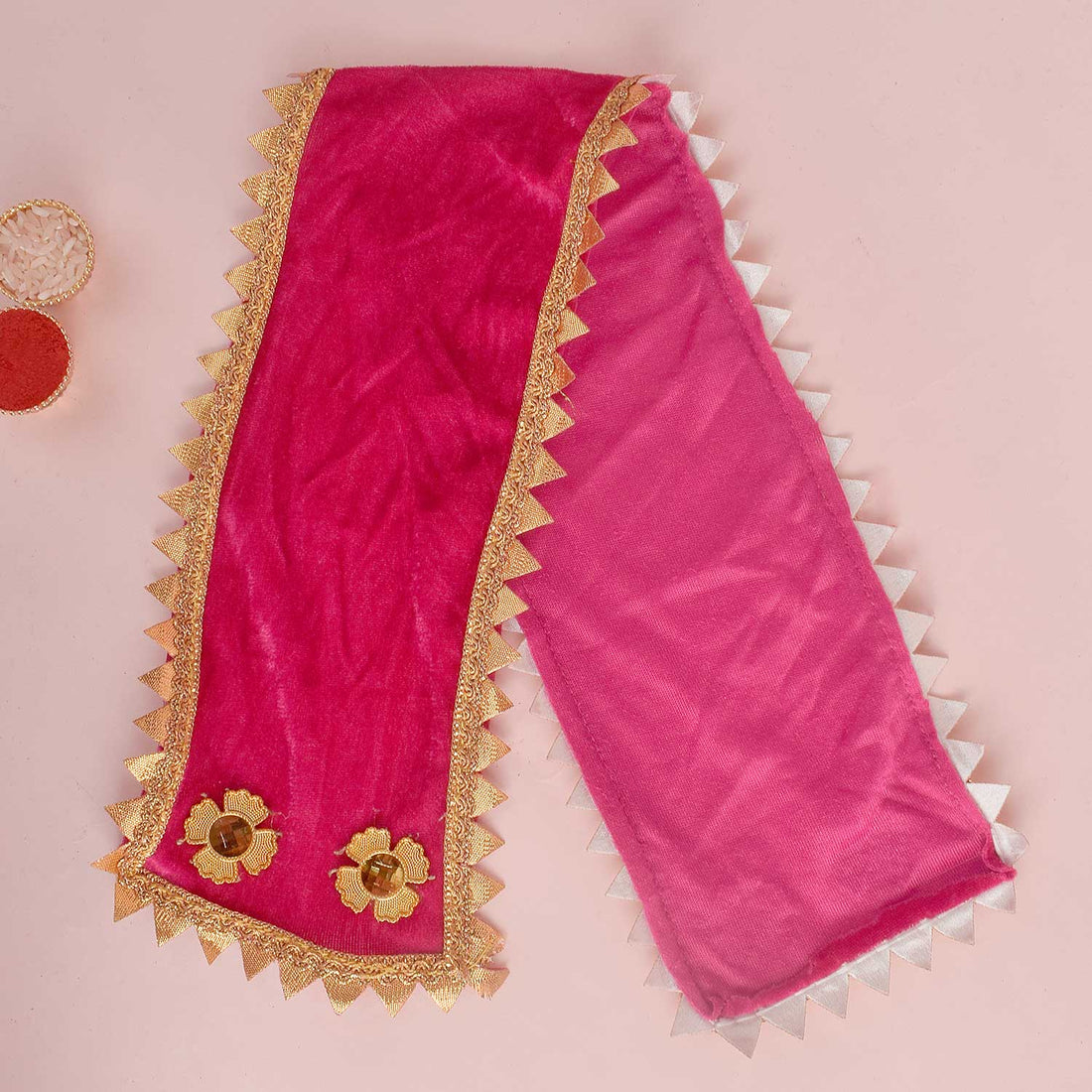 Elegant Pink Patka/Duppata |  India’s Largest Pooja Accessories Brand – www.satvikstore.in