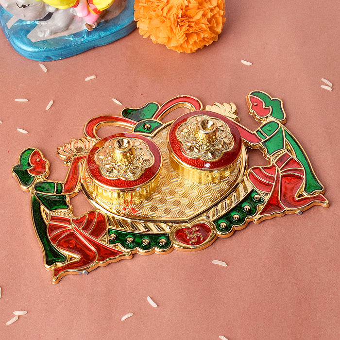Traditional Design Kumkum Container | India’s Largest Pooja Accessories Brand – www.satvikstore.in 