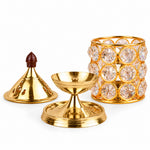Pure Brass Crystal Glow Chimney Diya