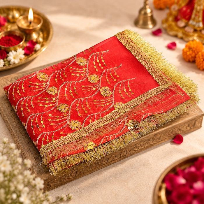 Elegant Embroidered Mata Chunri – 74x45 Inch
