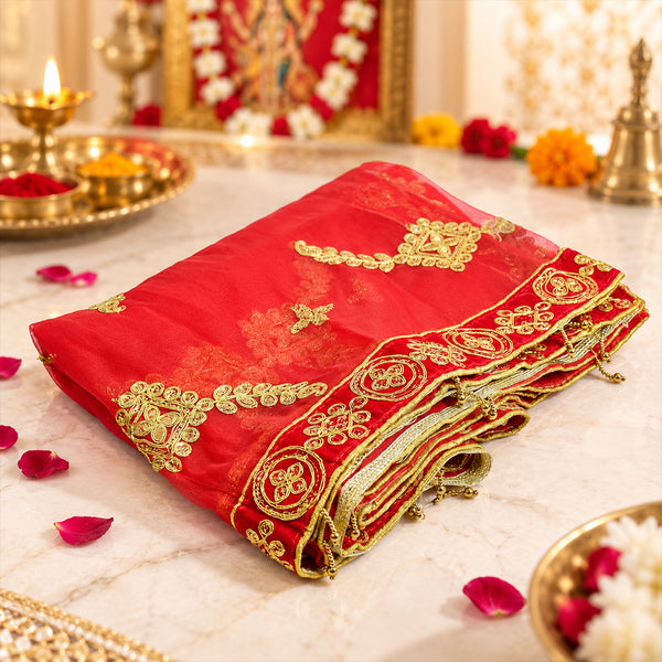 Mata Chunri for Pooja and Festivals ( 83.5x40 inch)