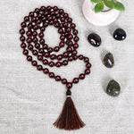 108 Beads Purple Ruby Stone Healing Mala for Meditation & Spiritual Growth