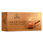 Traditional Dhoop Dani Incense Burner Holder with Wooden Handle