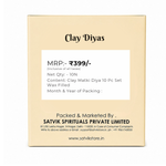Clay Matki Diya 10 Pc Set Wax Filled