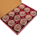 12 Pack Handcrafted Antique Bronze & Gold Metallic Clay Diyas