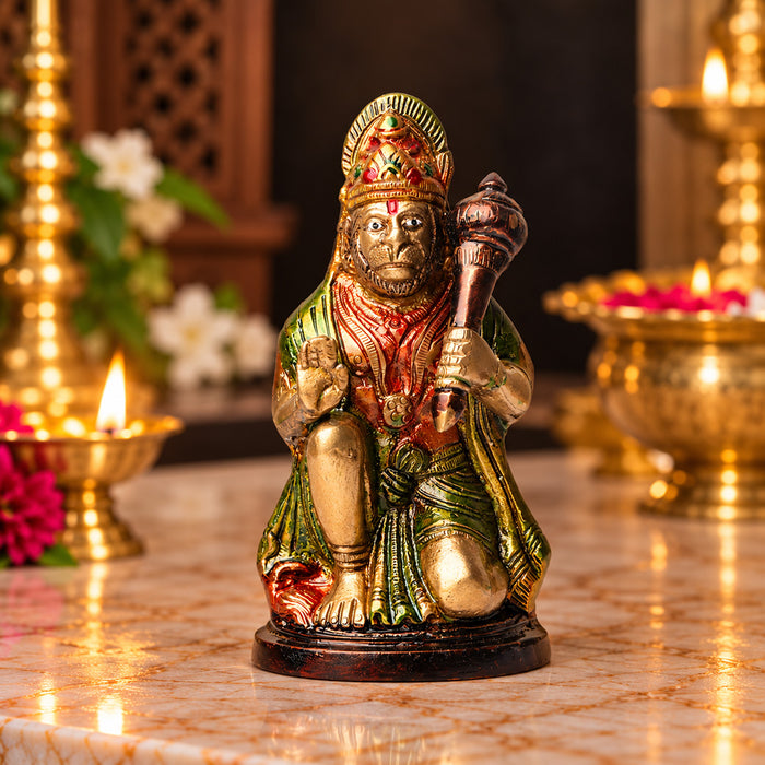 5.5 Inch Brass Hanuman Statue