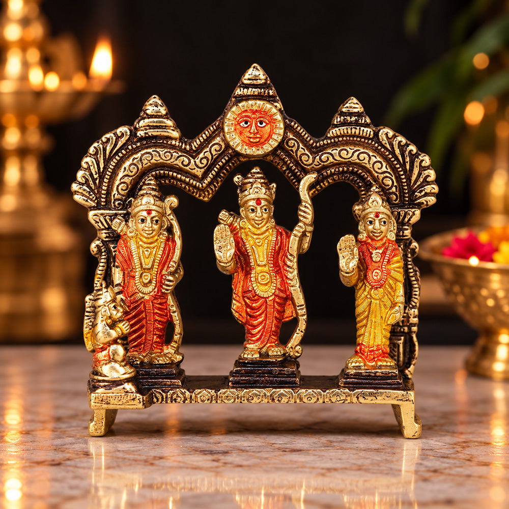 4.8 Inch Brass Small Ram Darbar Idol