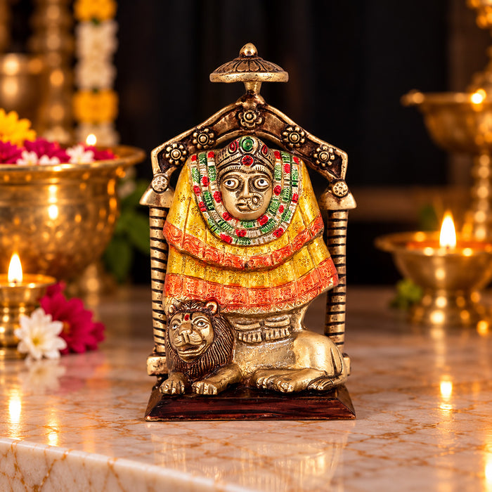 6.8 Inch Brass Vidyavasini Maa idol