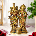 16.5 Inch Gorgeous Radha Krishna Brass Idol 16.5 Inch