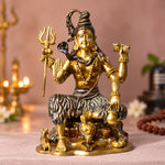 18.5 Inch Handcrafted Brass Statue of Lord Shiva