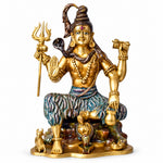 18.5 Inch Handcrafted Brass Statue of Lord Shiva