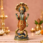 17 Inch Brass Vishnu Standing with Sheshanag
