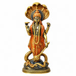 17 Inch Brass Vishnu Standing with Sheshanag