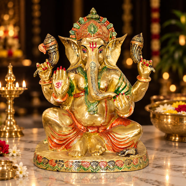 20 Inch Divya Brass Ganesha Idol
