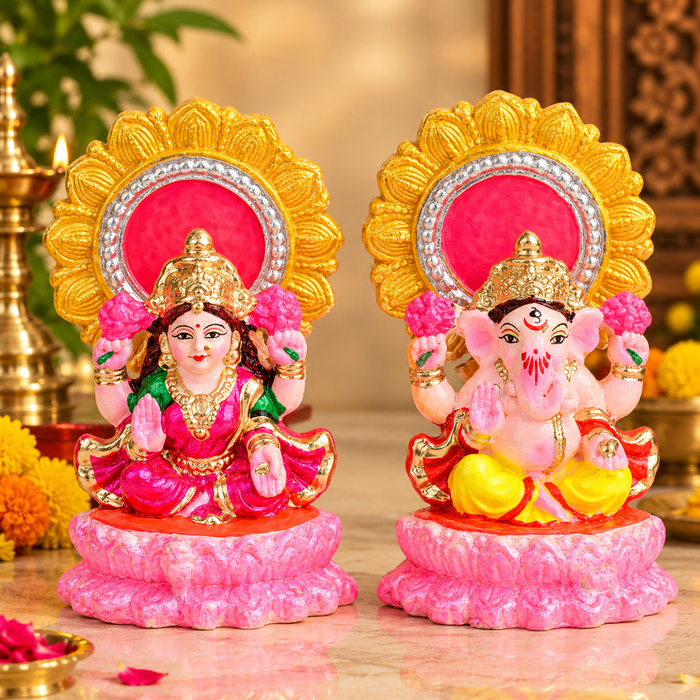 Radiant Abundance Laxmi Ganesha Figurine