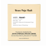 Peacock Embossed Puja Thali - Festive Delight for Diwali & Karwa Chauth