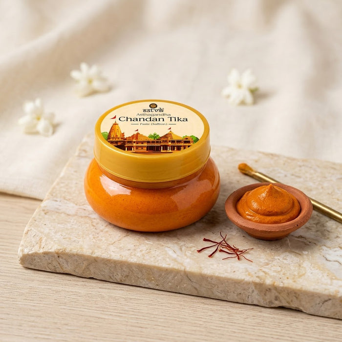Ashtagandha Kumkum Chandan Tika Paste (Chandan Tilak)