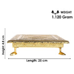 Meenakari Design Wooden Chowki with Kalash Embellishments (10 Inch)