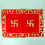 Heavy Design Velvet Aasan 16x24 Inch Pack of 4 with Golden Lace Border. India’s Largest Pooja Accessories Brand - www.satvikstore.in
