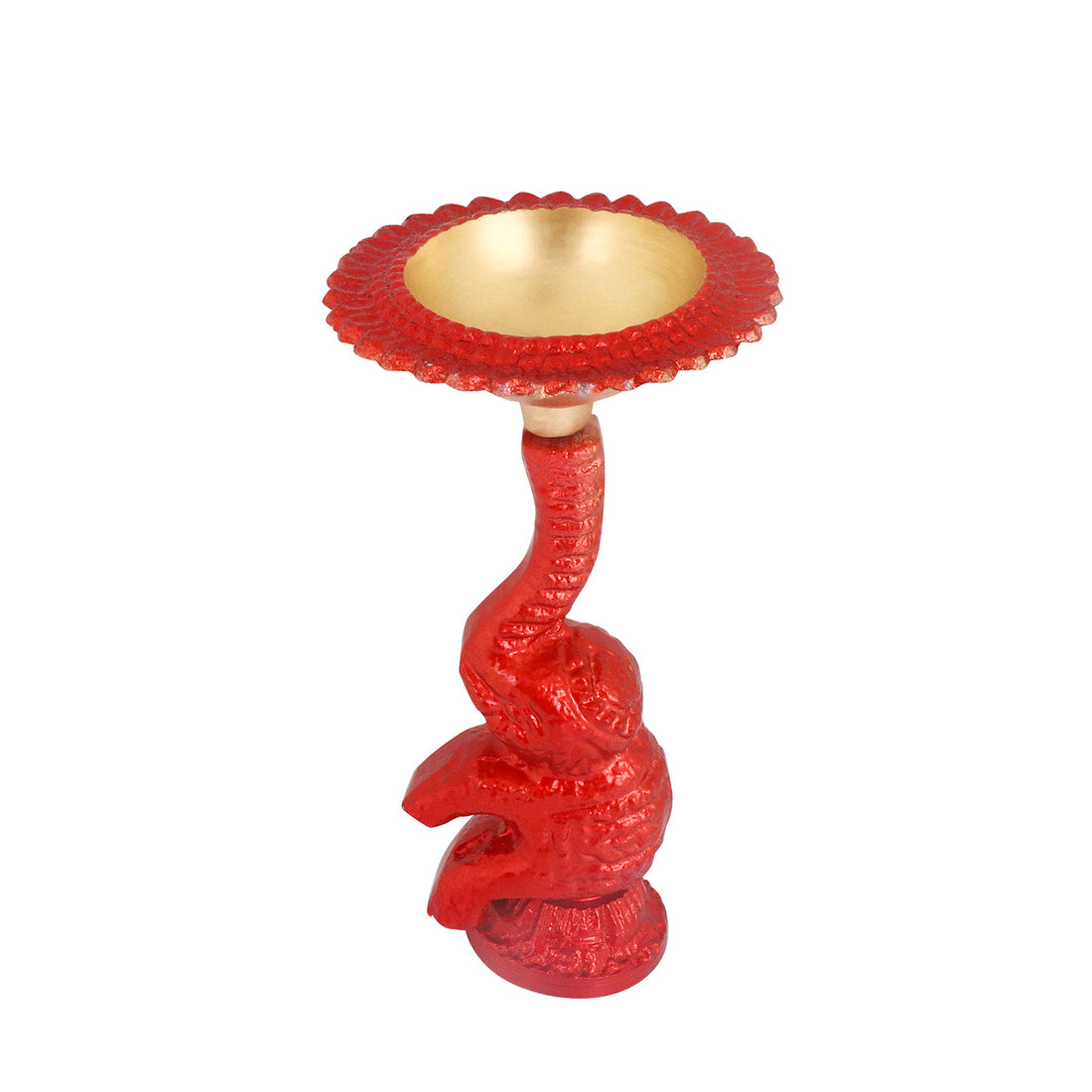 Multicolor Elephant Diya Metal Table Dia Laxmi Candle Tea Light Holder (Pack of 2)