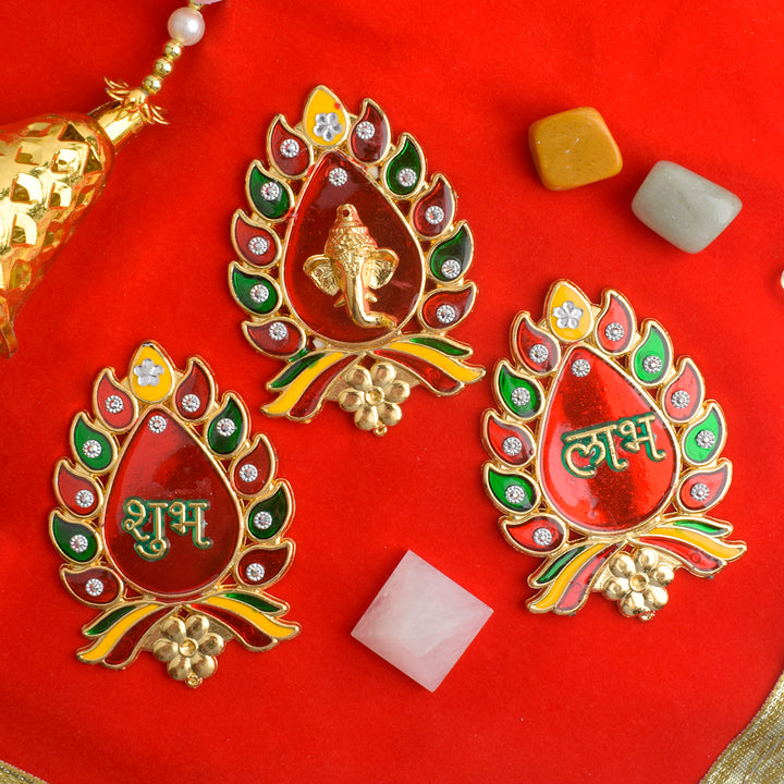 Leaf Shubh Labh and Ganesh Stickers | India’s Largest Pooja Accessories Brand – www.satvikstore.in