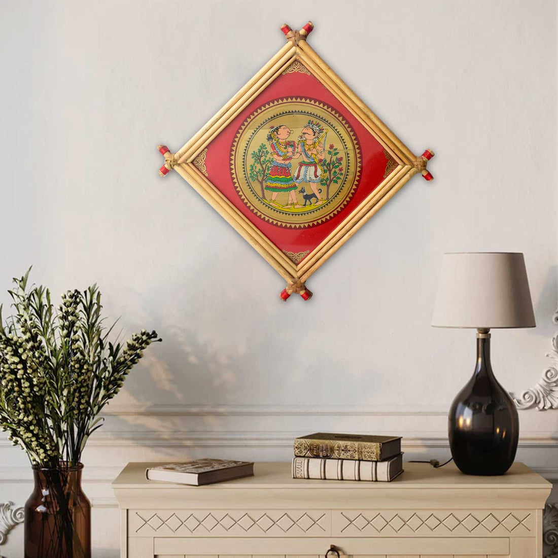Medium Adivasi Photo Frame | India’s Largest Brass Idols Brand - www.satvikstore.in