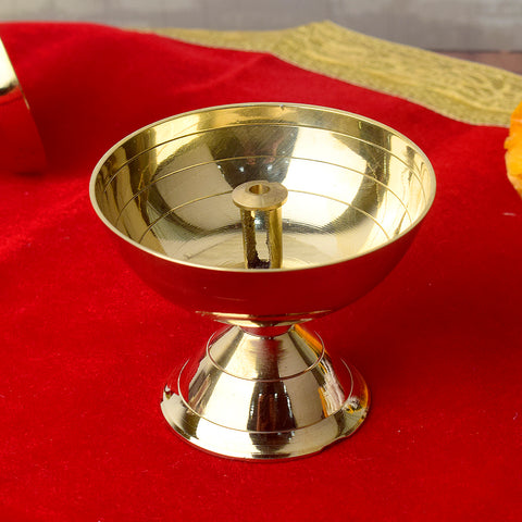 Pure Brass Akhand Payali Diya available in six different sizes, designed for long-lasting illumination during religious ceremonies, featuring intricate detailing and a timeless, elegant finish. India’s Largest Pooja Accessories Brand – www.satvikstore.in