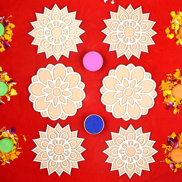 Rangoli Stencils Set of 6 | India’s Largest Pooja Accessories Brand – www.satvikstore.in