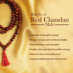Certified 8mm 100% Original Authentic Pure Red Sandalwood Jap Mala (Thread)