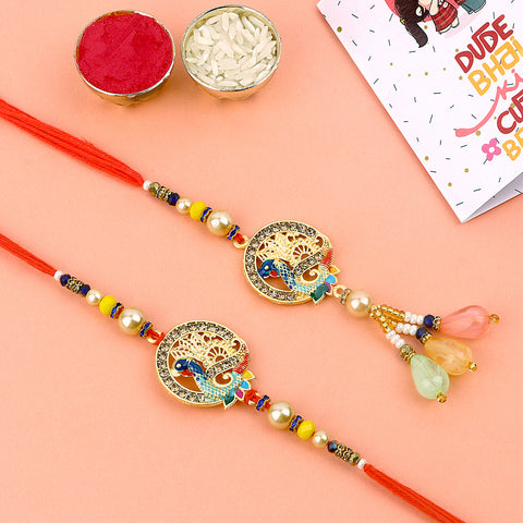 Serene Beaded Bhaiya Bhabhi Rakhi Set India’s Largest Pooja Accessories Brand – www.satvikstore.in
