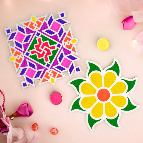 Set of 2 Rangoli Pallets | India’s Largest Pooja Accessories Brand – www.satvikstore.in